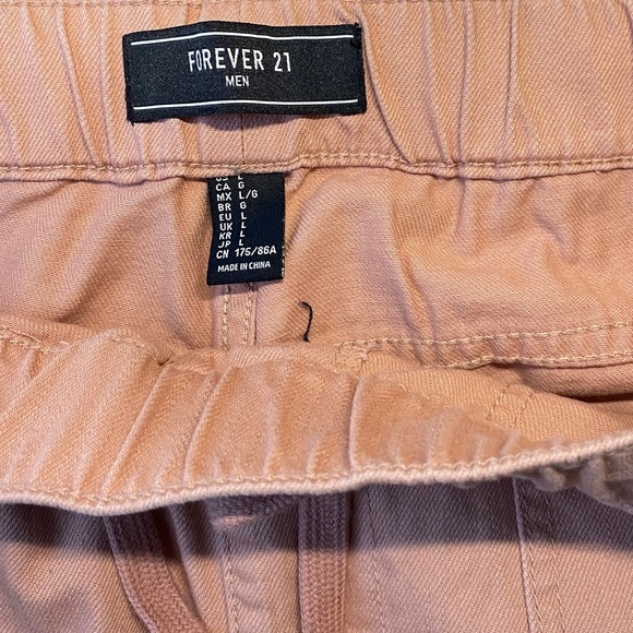 Forever 21 Distressed Knee Woven Pants (Size:L, Color:Dusty Pink) - Picture 3 of 3